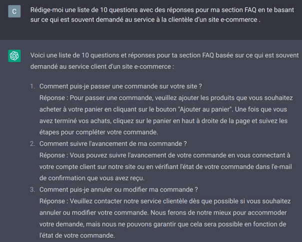 10 questions FAQ avec ChatGPT